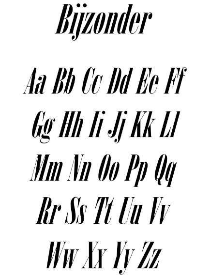 Lettertype Bijzonder