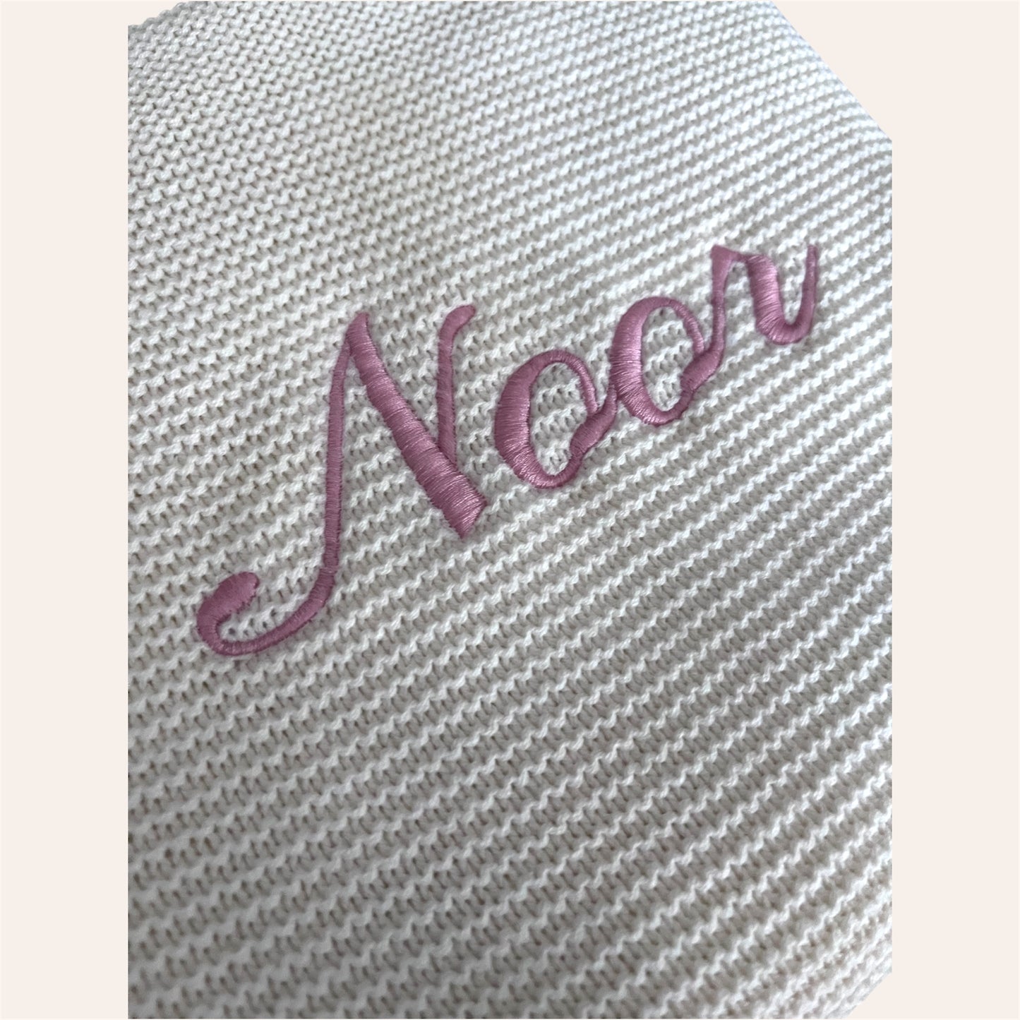Deken Wieg 75x100cm Basic Knit - Creme