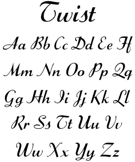 Lettertype Twist