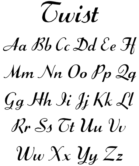 Lettertype Twist
