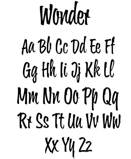 Lettertype Wonder