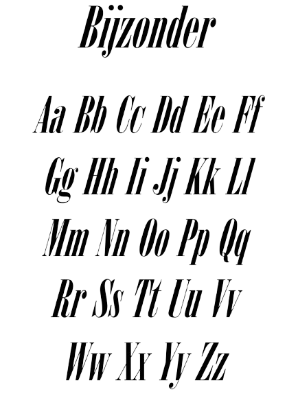 Lettertype Bijzonder