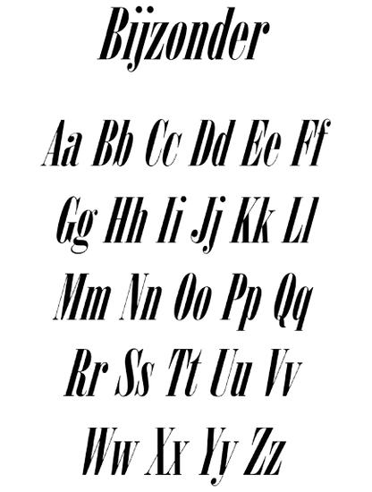 Lettertype Bijzonder