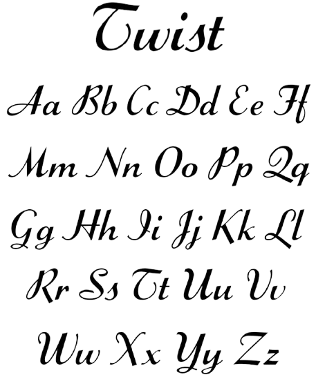 Lettertype Twist