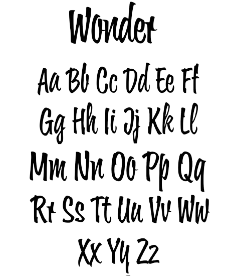 Lettertype Wonder