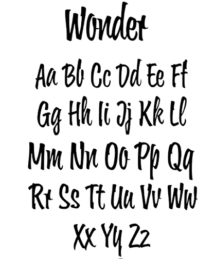 Lettertype Wonder